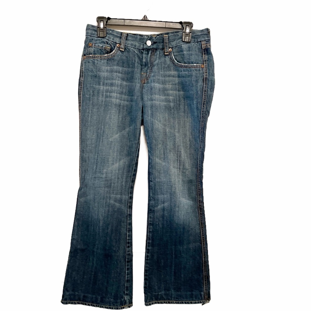 7 For All Mankind Blue Flare Jeans